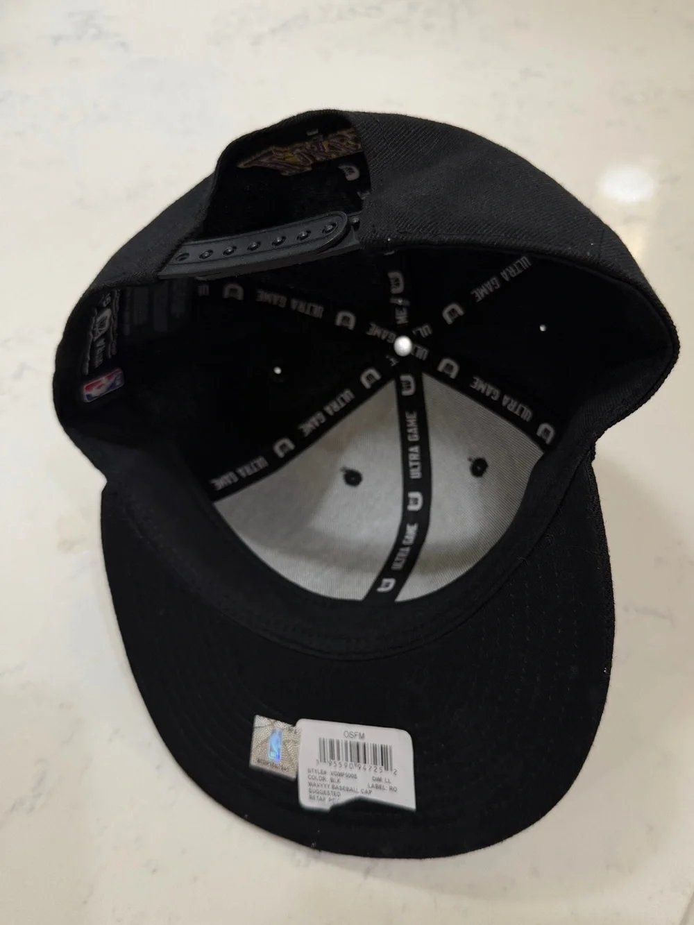 Los Angeles Lakers Black Snapback Cap with Purple & Gold Patch